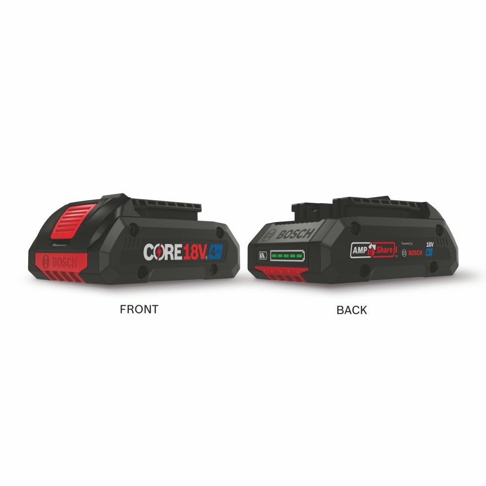 BOSCH GXS18V-11N25 Kit de arranque de 18 V con (2) baterías de alimentación avanzadas CORE18V de 4 Ah y (1) cargador de batería estándar de 18 V