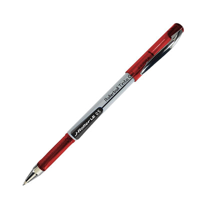 Zebra Bolígrafo De Tinta Gel J-Roller LE Punto Fino (0.5 mm) Caja 12 Piezas Color Rojo.