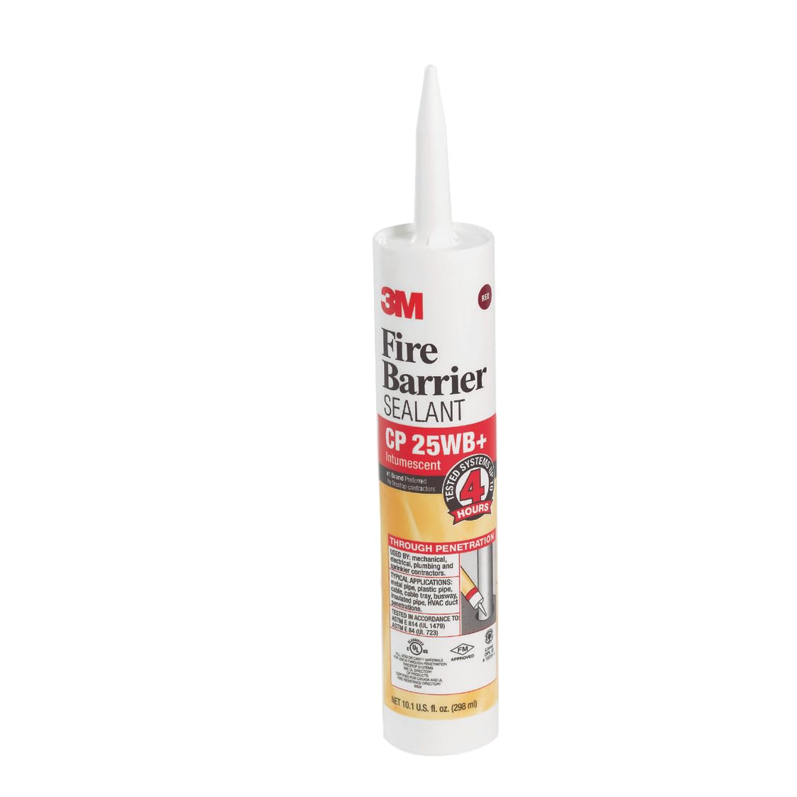 3M Sellador Cortafuego CP 25WB+, Cartucho Salchicha, 20 fl oz, Rojo - UNIT