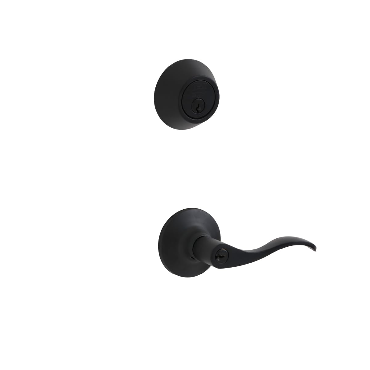 Phillips Combo Cerrojo/Manija Nogal Para Entrada LLave-Mariposa Negro