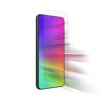 ZAGG InvisibleShield Fusion XTR para Samsung Galaxy S22 - Protección de visualización híbrida flexible - con D3O - Filtro de luz azul - Ultra sensible al tacto - Tecnología biométrica - Superficie