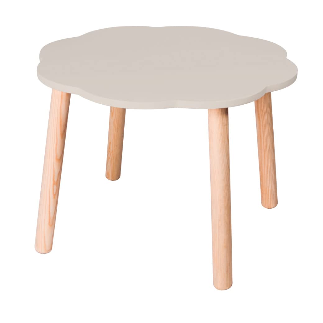 DUDUK Mesa Infantil de Madera con Forma de Nube - Gris claro