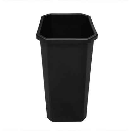 Bote de Basura Rectangular ESTRA 26L Negro | Cuerpo Apilable sin Tapa de Plástico Reciclado | Para Hogar, Oficina y Almacenaje