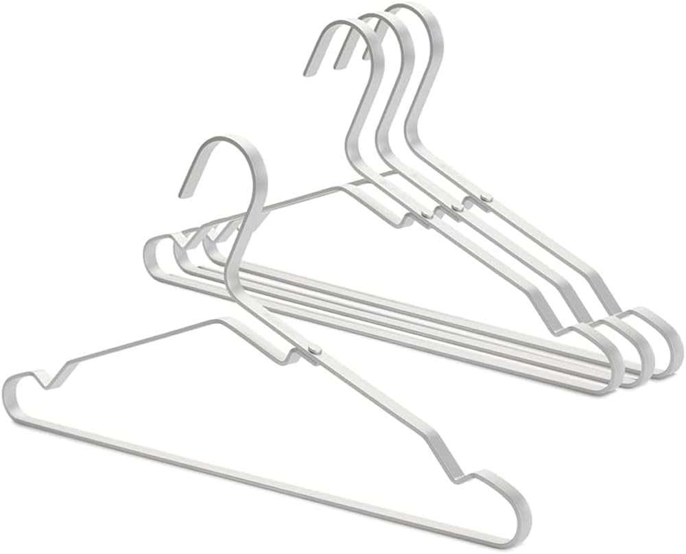 Brabantia 118661 Juego Ganchos, Aluminio Blanco 40X20 cm, 4 Piezas