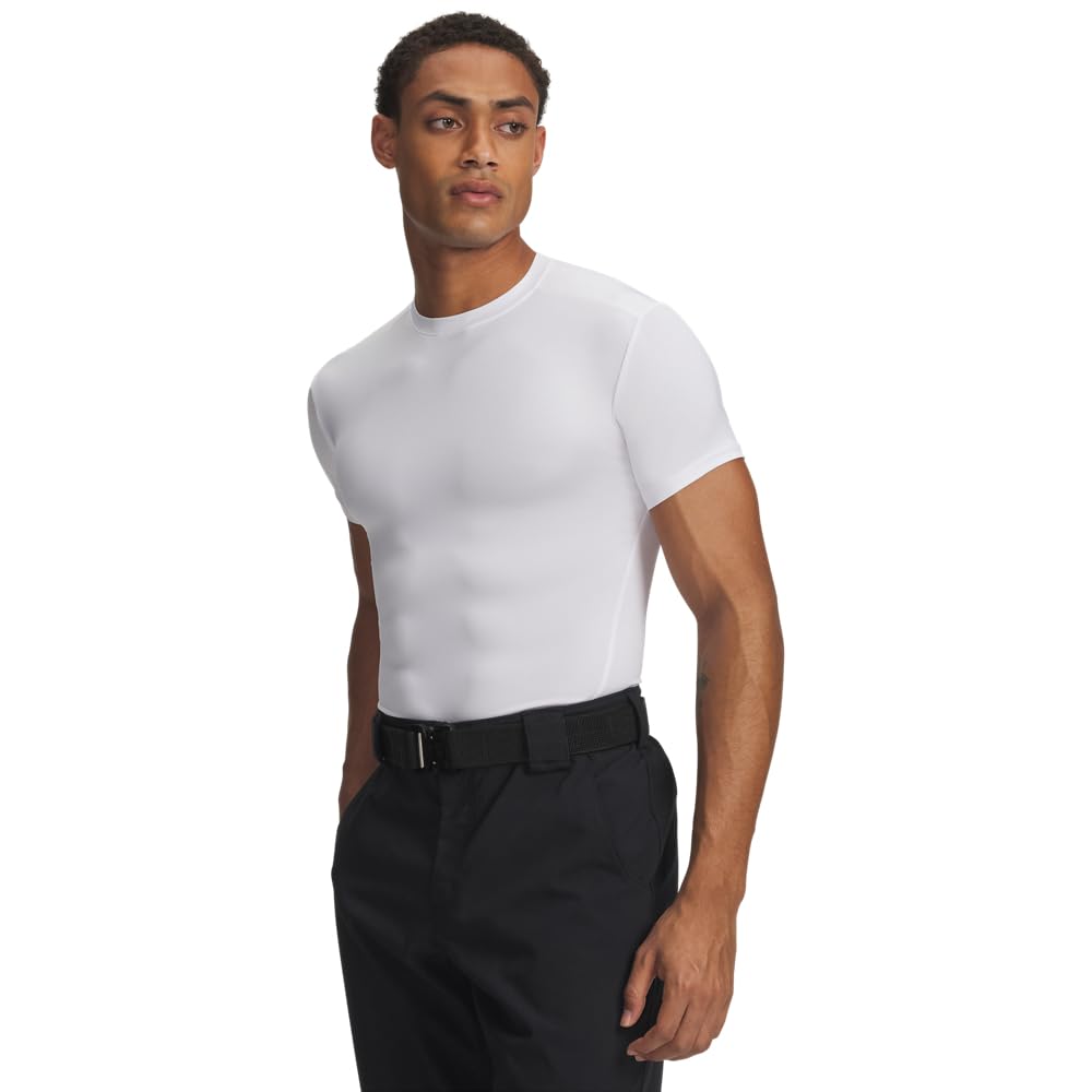 UA de los hombres táctico HeatGear Compresión - XL - Blanco - blanco (White - White)