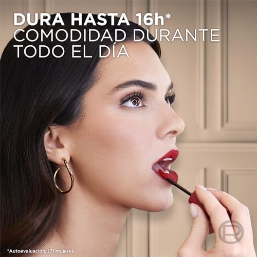 L’Oréal Paris Infaillible Le Matte Resistance Labial Líquido de Larga Duración por 16H, a Prueba de Agua, Color Intenso, con Ácido Hialurónico, Tono True Love