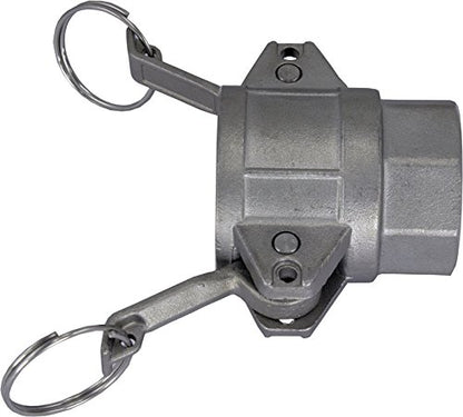 Duda Energy CamSocket-F075 304 Acoplador de tubo de acero inoxidable para leva y ranura de 3/4 pulgadas enchufe de bloqueo de leva x 3/4 pulgadas hembra NPT Sus304 SS304, diámetro interior de 0.75 pulgadas, acero inoxidable
