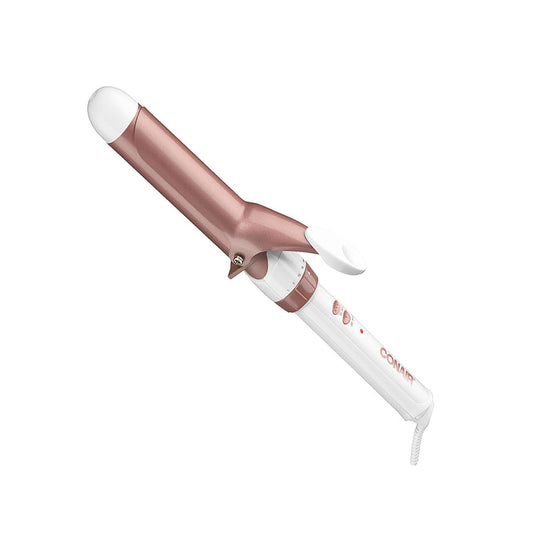 Conair Tenaza con tecnologia de doble ceramica con barril de 1 1/4" cd702gnes Blanco/Rose Gold, 0.38 kilograms, 1 unidad