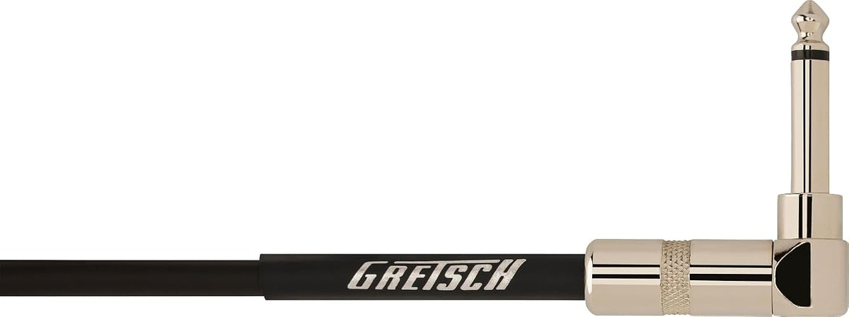 Gretsch Cable para Guitarra y Bajo, Recto/Ángulo, 10 Pies, Color Negro