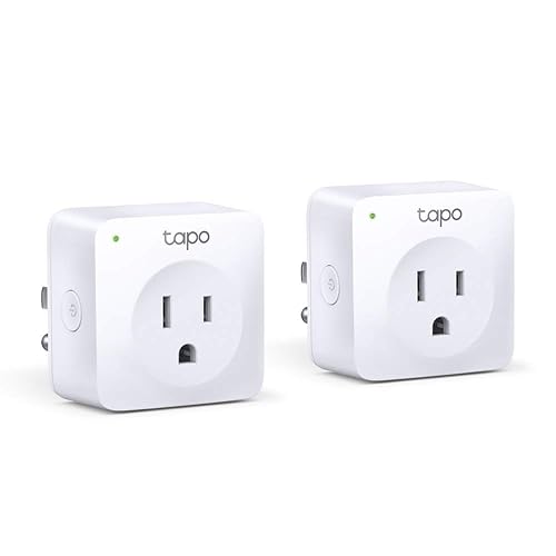TP-Link Tapo P100(2-pack), Smart Plug Mini, Smart Home Wifi Outlet funciona con Alexa Echo y Google Home, no se requiere concentrador, se necesita nueva aplicación Tapo, Blanco
