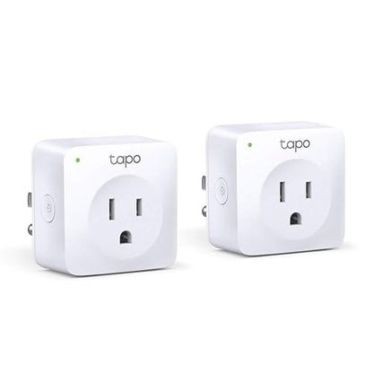 TP-Link Tapo P100(2-pack), Smart Plug Mini, Smart Home Wifi Outlet funciona con Alexa Echo y Google Home, no se requiere concentrador, se necesita nueva aplicación Tapo, Blanco