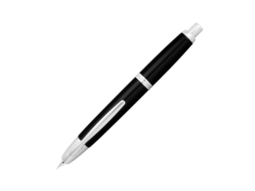 Pilot Vanishing Point Pluma Fuente Retráctil, Punto de Oro 18K, Colores Variados - Negro (Black - Rhodium) - 1 Unidad (Paquete de 1) - Punta Mediana