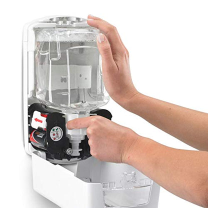 GOJO LTX-12 Dispensador de jabón de espuma sin contacto para repuesto de jabón de manos de 1200 ml GOJO LTX-12, Blanco, blanco, Blanco, 1200 milliliters