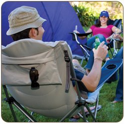 PICNIC TIME - Silla reclinable portátil, Color Negro y Gris