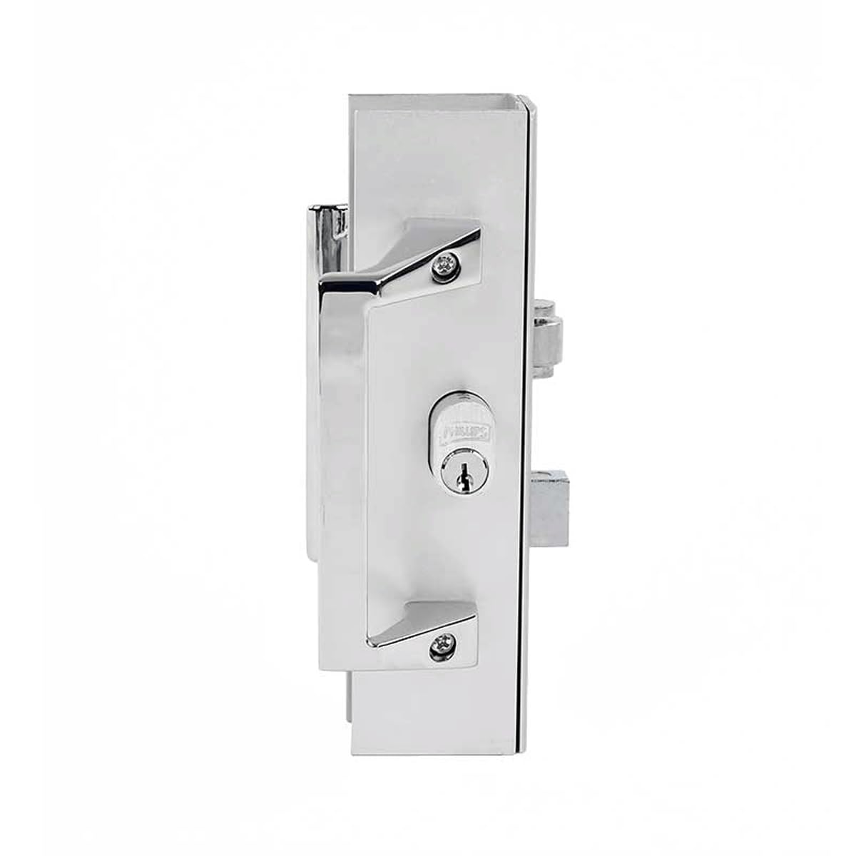 Phillips Cerradura Modelo 525 Con Doble Cilindro Para Puerta De Aluminio Plata