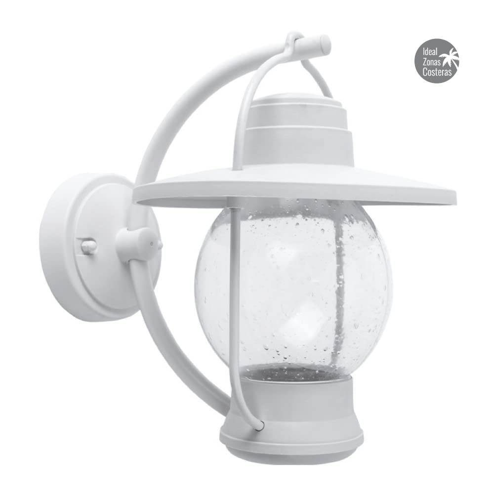 Tecnolite Lámpara de Pared Arbotante Tipo Farol Exterior, Ideal Zona Costera 60 W, Base E27, IP44, No incluye foco