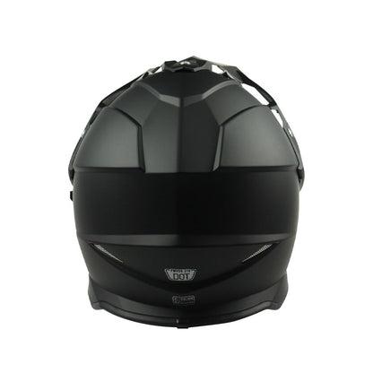 Edge Helmets Cross Wild Casco Moto Integral, para Hombre, Certificado Dot, Chico, Negro