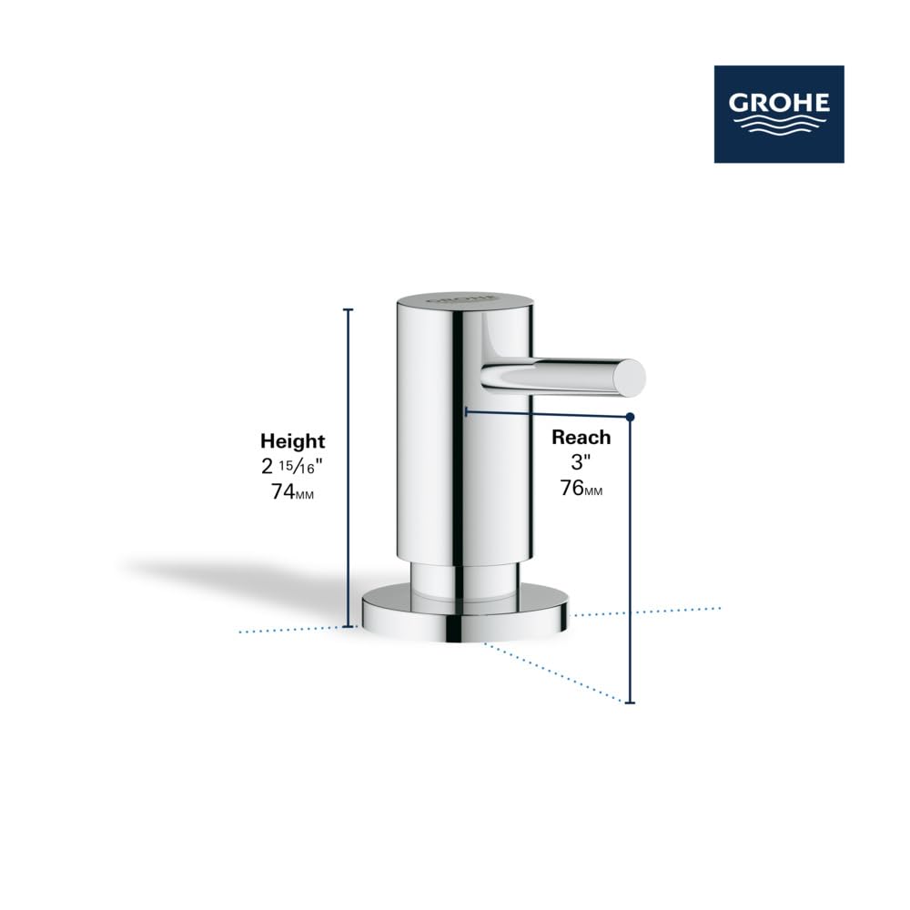 Grohe Cosmopolitan Bathroom Soap Dispenser Finish: Supersteel