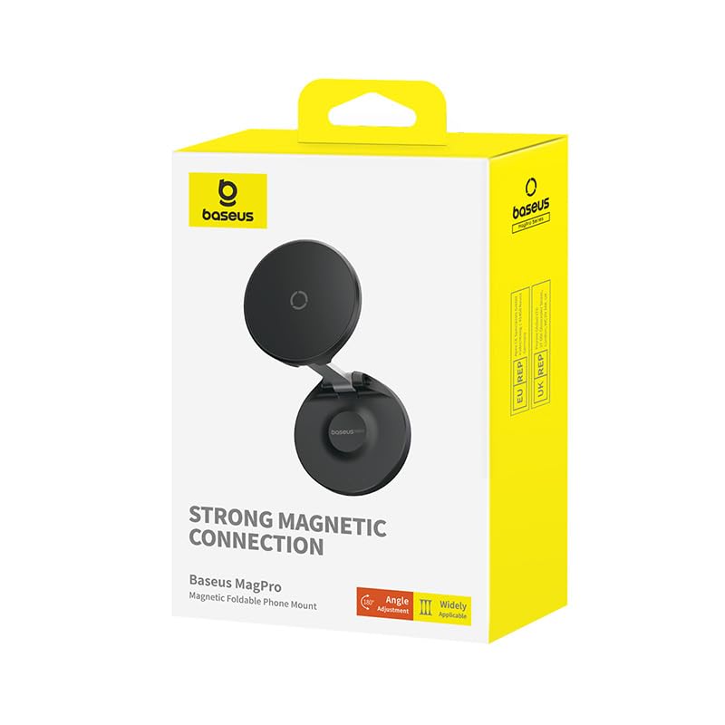 Baseus BS-HP016 Soporte Magnético de Pared Plegable para Smartphone, Negro