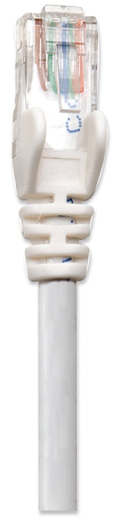 Cable Ethernet Cat 6 UTP 3 m Blanco, Cable LAN RJ45 Macho a Macho con Contactos Chapados en Oro para Router, Switch Ethernet y PC Intellinet 341974