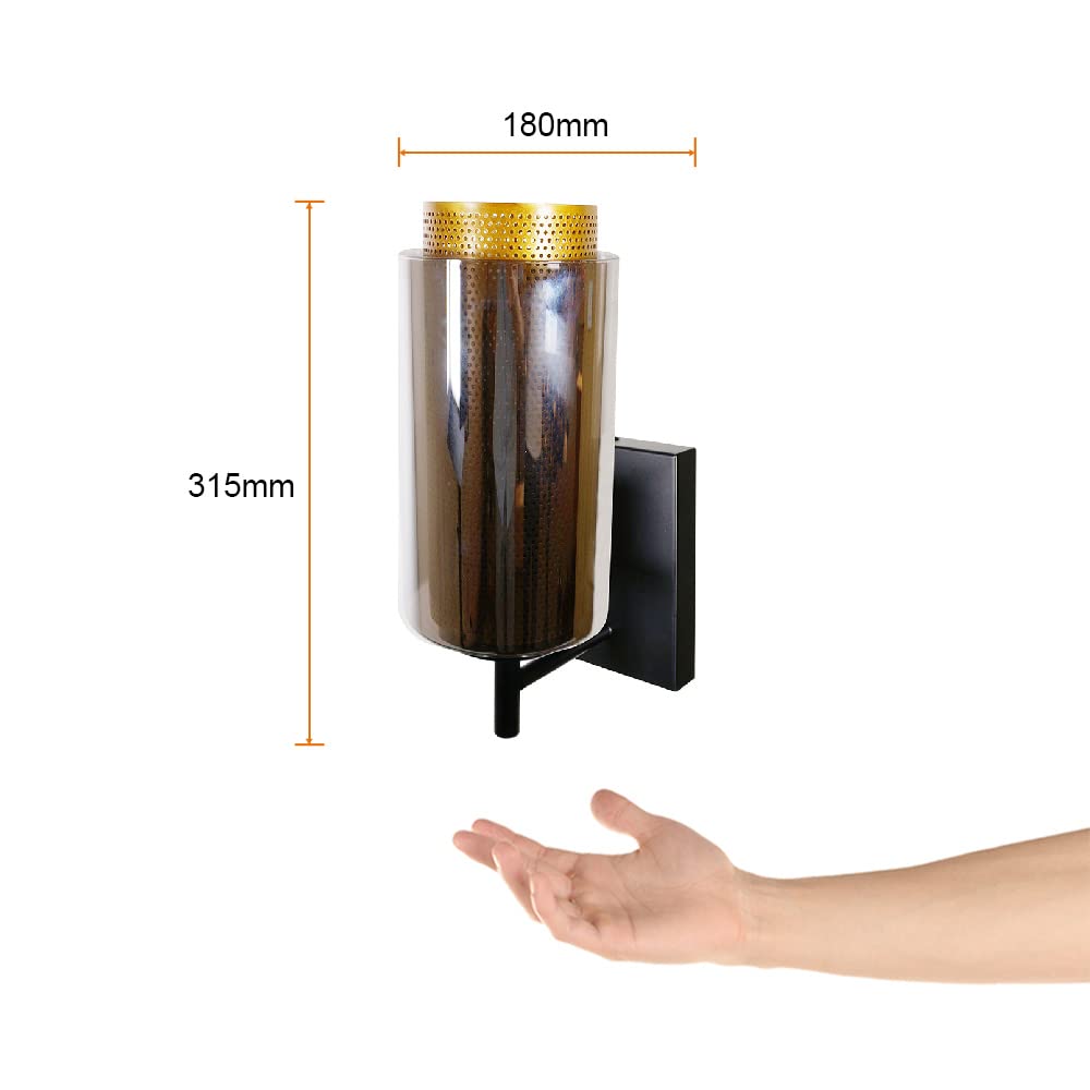 Tecnolite Lámpara de Pared Arbotante Cristal, Potencia Máx. 60 W, 1 Base E27, Sobreponer, No incluye foco