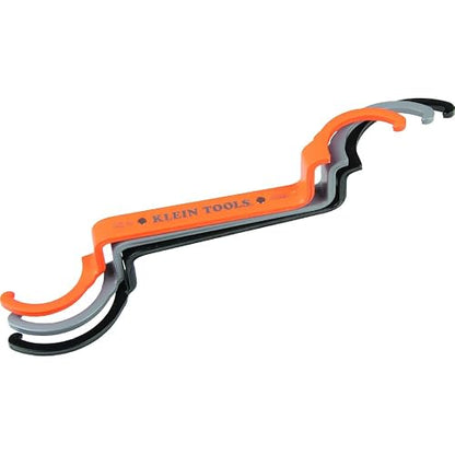 Klein Tools 50900R Juego de llaves de bloqueo de conductos, aprieta y afloja las tuercas de seguridad en espacios reducidos, 1/2, 3/4 y 1 pulgada, curvas de compensación, 3 piezas