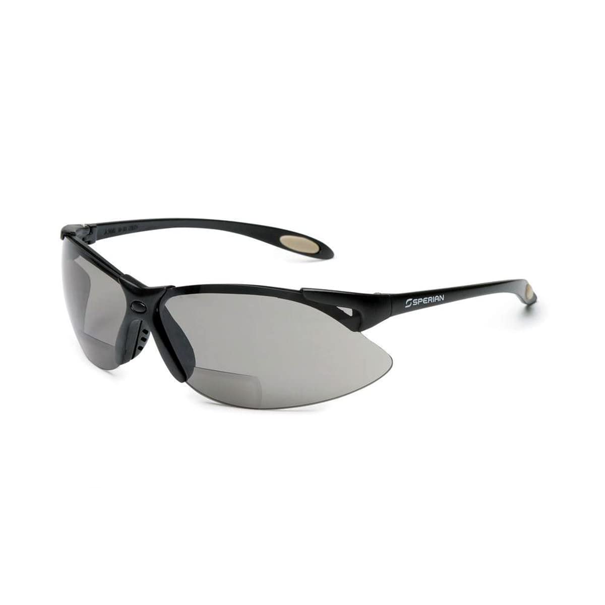 Uvex Serie Reader/Magnifier, Lente gris montura negra, TSR de dioptrías 1.5 con recubrimiento Anti- Scratch, color gris (A960)