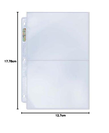 Ultra Pro Página de platino de 2 bolsillos con bolsillos de 5 x 7 pulgadas, 100 unidades