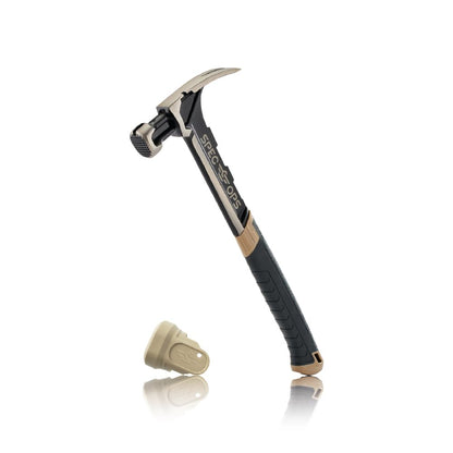 Spec Ops Tools Martillo de encuadre, 28 onzas, garra rasgada, cara fresada, agarre absorbente de golpes, 3% donado a veteranos - 828 ml - Presentamos el martillo de encuadre Spec Ops de 28 onzas, un wingman en el lugar de trabajo con un diseño aerodinámic