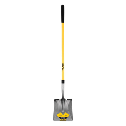 Truper PCL-F, Pala cuadrada mango largo, modelo fibra de vidrio, 58"