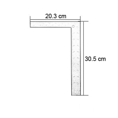 STANLEY 45-912 Escuadra de Carpintero Acero 12 x 1-1/2 pulgadas (L1) 8 x 1 pulg (L2)