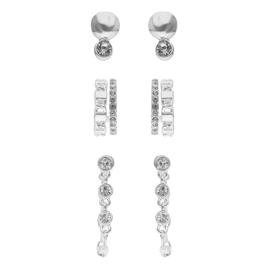 Nine West Aretes Plateado para Mujer