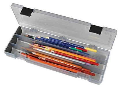 ArtBin Caja para lápices/Utensilios Transparente, en Color carbón, 31.44 cm x 12.38 cm x 4.44 cm, Gris, 6 uds. por Paquete