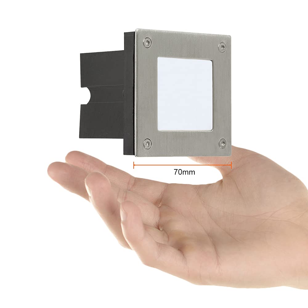 Tecnolite - Lámpara de exterior LED para empotrar, 0.6 W, Luz suave cálida