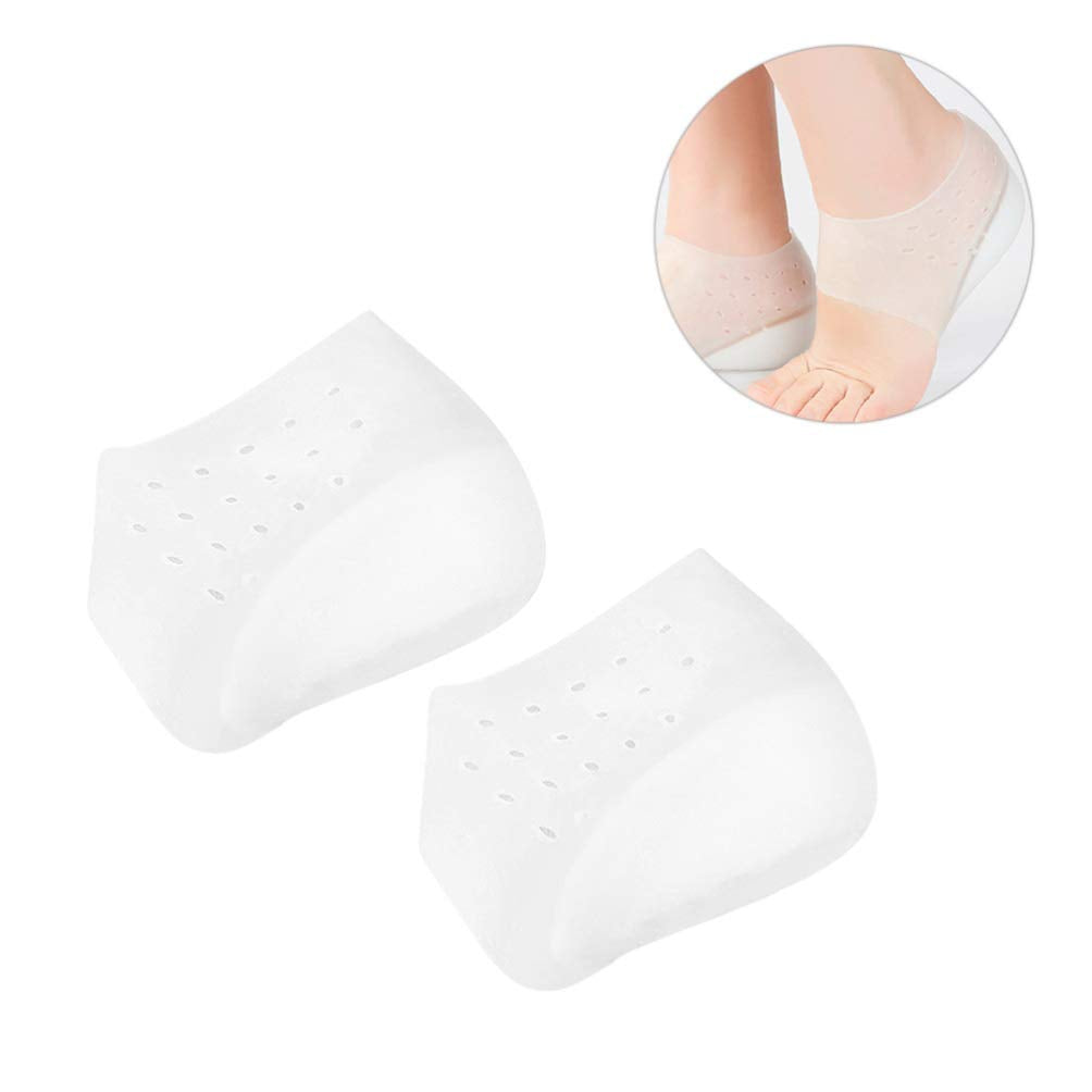 Milisten Plantillas de Aumento de Altura Almohadillas de Silicona para El Talón Almohadillas de Gel de Elevación Suave para El Talón Insertos de Almohadilla para El Talón para Mujeres Hombres (5.5 Cm))