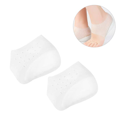 Milisten Plantillas de Aumento de Altura Almohadillas de Silicona para El Talón Almohadillas de Gel de Elevación Suave para El Talón Insertos de Almohadilla para El Talón para Mujeres Hombres (5.5 Cm))