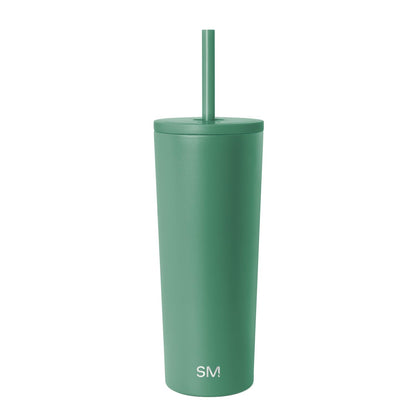 Simple Modern Classic Vaso Térmico con Popote y Tapa Abatible - 710ml - -Basil