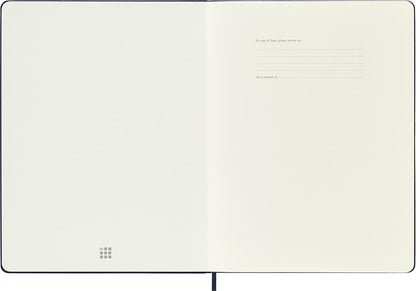Moleskine Libreta Clásica Extra Grande Azul Zafiro de Hoja Blanca Pasta Dura