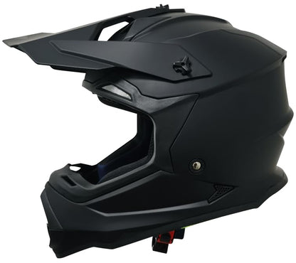 KOV Casco Hunter Negro Mate Motocross Certificado Dot ATV