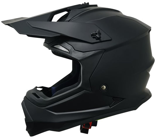 KOV Casco Hunter Negro Mate Motocross Certificado Dot ATV