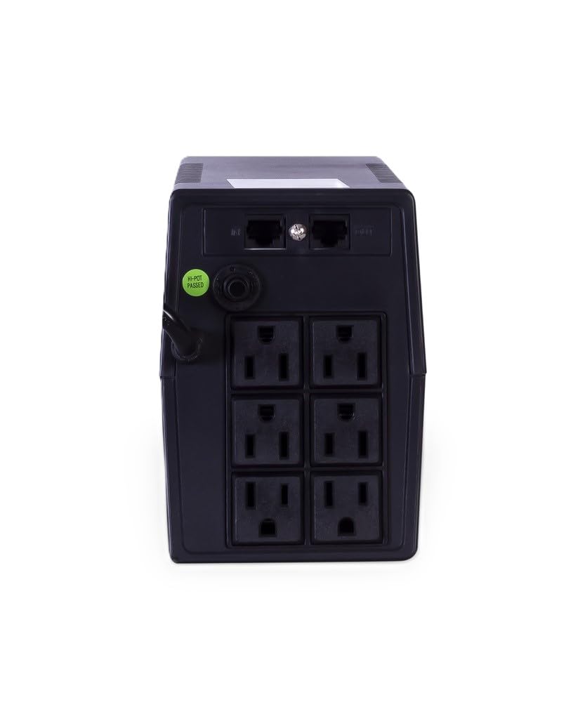 Smartbitt No Break Interactivo de 810 VA / 405 W con 6 Contactos, Negro, SBNB810M
