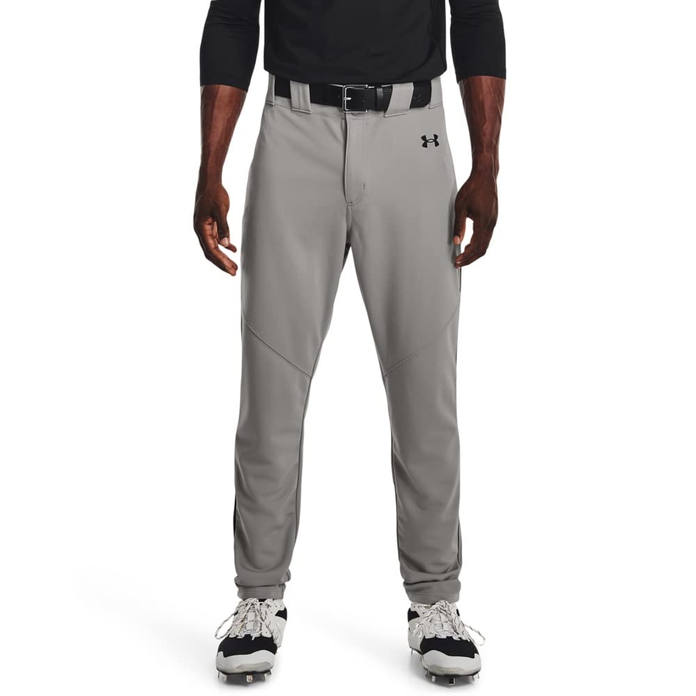 Under Armour Pantalón de Béisbol Pierna Recta para Hombre - CH - (080) Baseball Gray - Black - Black