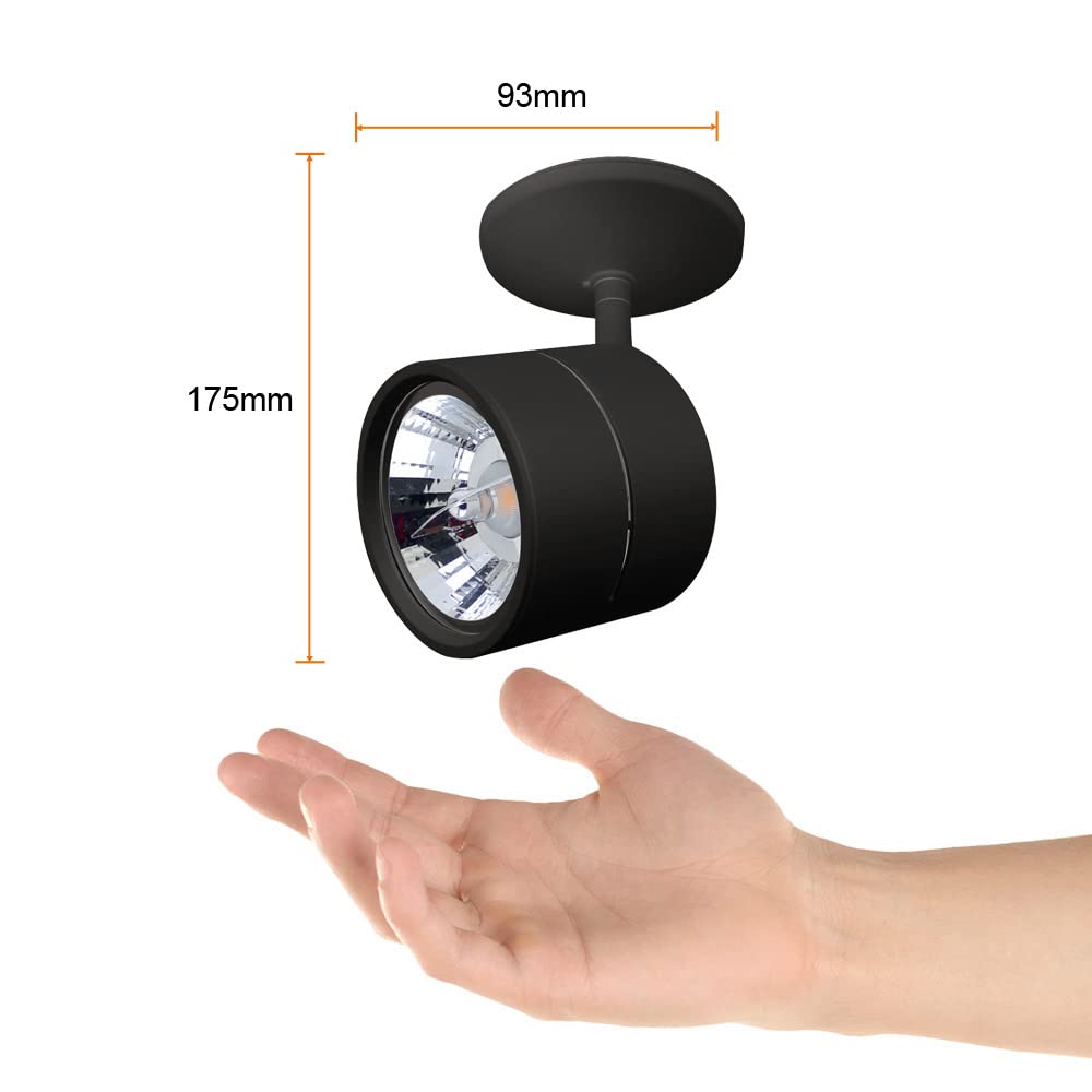 Tecnolite Lámpara Spot de Sobreponer Dirigible Potencia Máx. 60 W, Base G53, Interiores, No incluye foco