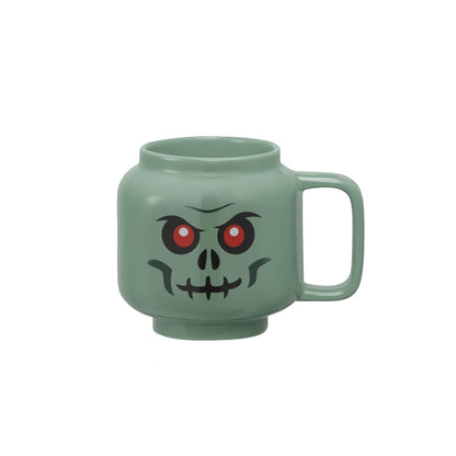 Room Copenhagen - Taza de cerámica con esqueleto verde lego, tamaño pequeño, 8 onzas
