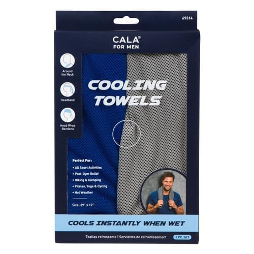 CALA - toallas de enfriamiento (2 piezas, azul y gris)