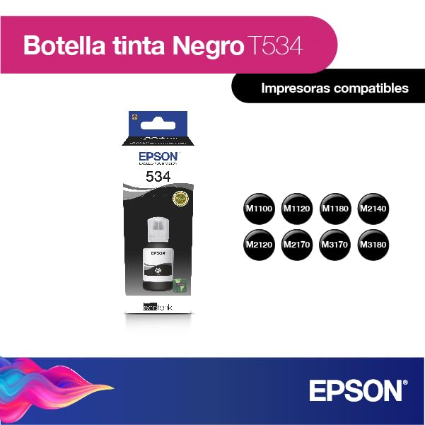 Epson Ecofit Botella de Tinta Pigmentada Color Negro T534