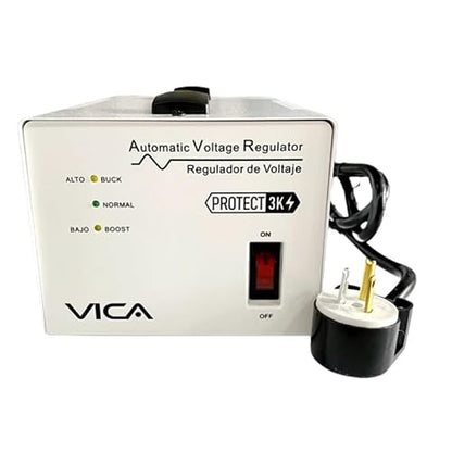 VICA REGULADOR 3KVA/1800W 4 Tomas P/LINEABLANCA, Leds (Protect 3K)