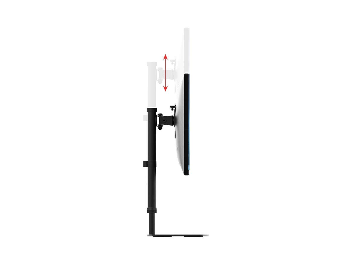 Monoprice Free Standing Single Monitor Desk Mount for Monitors Up to 27 Inches, Easy Height Adjustable, Workstream Collection, Negro