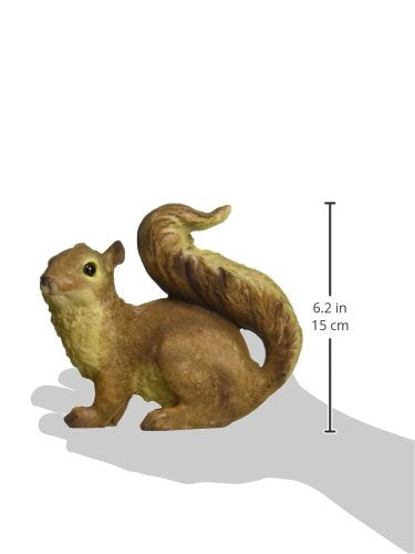 Design Toscano Scamper the Woodland Squirrel Outdoor Garden Statue, 7 Inch, Polyresin