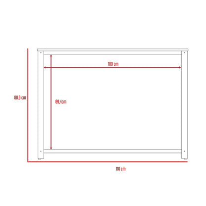 Deco Home KLIK Mesa Auxiliar ferrato armable, Color Duna, Dimensiones 36.5 Largo X 12.4 Ancho X 112 Alto cm, Estilo contemporáneo, con Rejilla Inferior y Estructura metálica
